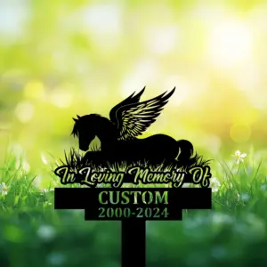 Personalized Angel Sleeping Pony Metal Sign