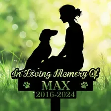 Personalized Dachshund Memorial Stake
