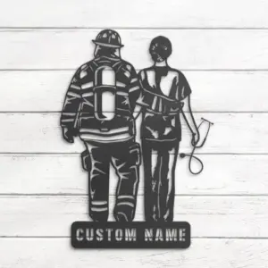 Personalized Doctor Firefighter Metal Address Sign Personalized Doctor Firefighter Metal Address Sign