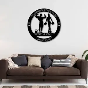 Personalized Fitness Couple Address Sign