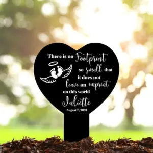 Personalized Baby Loss Cross Memorial Garden Stake