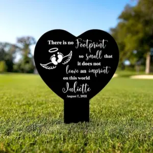 Personalized Baby Loss Cross Memorial Garden Stake