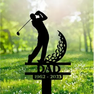Personalized Golfer Memorial Sign