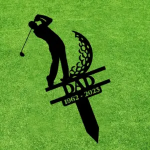 Personalized Golfer Memorial Sign