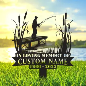 Personalized Dock Fishing Memorial Sign