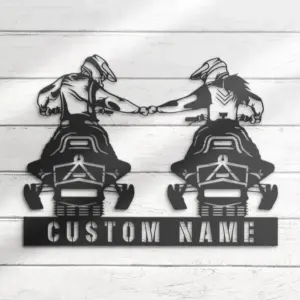 Personalized Snowmobile Couple Address Sign Personalized Snowmobile Couple Address Sign