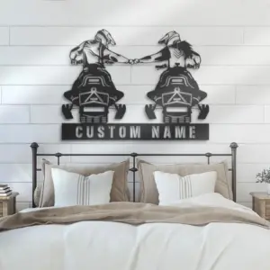 Personalized Snowmobile Couple Address Sign