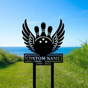 Personalized Bowling Memorial Garden Stake