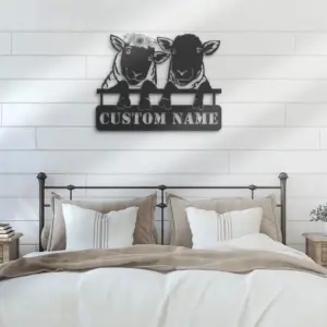 Personalized Sheep Couple Address Sign