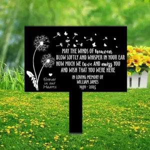 Personalized Dandelion Memorial Garden Stake