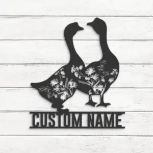 Personalized Wildflower Goose Address Sign Personalized Wildflower Goose Address Sign