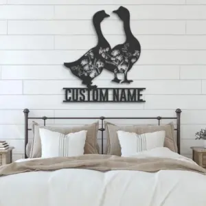 Personalized Wildflower Goose Address Sign