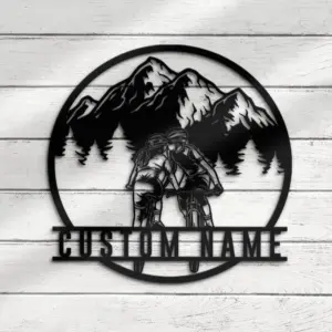 Custom Mountain Bike Kiss Address Sign