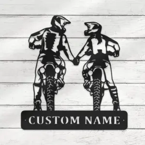 Custom Motocross Couple Address Sign Custom Motocross Couple Address Sign