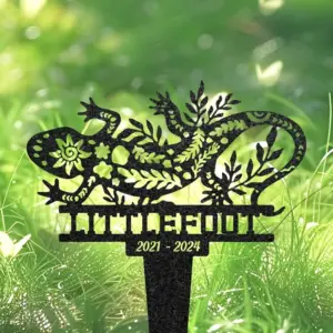 Personalized Lizard Memorial Grave Marker