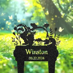 Personalized Ferret Memorial Metal Sign Personalized Ferret Memorial Metal Sign