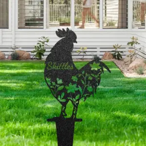 Personalized Chicken Coop Memorial Stake