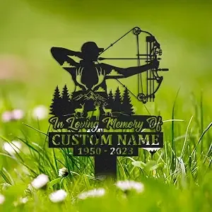 Custom Bow Hunter Memorial Sign Custom Bow Hunter Memorial Sign