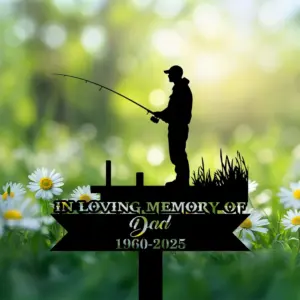 Personalized Dock Fisherman Memorial Sign