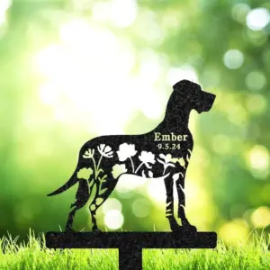 Custom Great Dane Remembrance Metal Plaque — Personalized Name & Date Memorial Sign