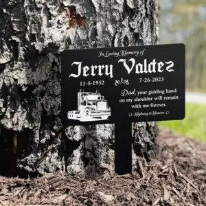 Personalized Semi Truck Driver Memorial Sign