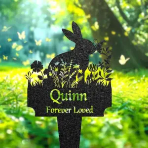Personalized Bunny Rabbit Memorial Sign