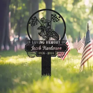 Personalized Motocross Memorial Sign