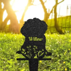 Custom Shih Tzu Memorial Garden Stake