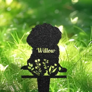 Custom Shih Tzu Memorial Garden Stake