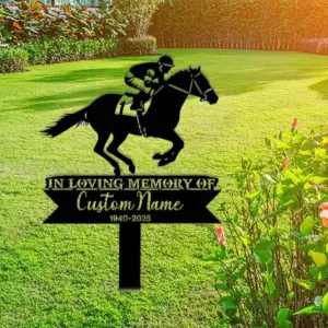 Personalized Equestrian Memorial Sign