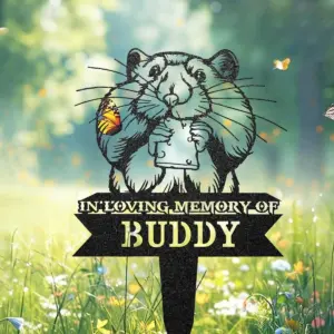 Personalized Hamster Memorial Garden Stake