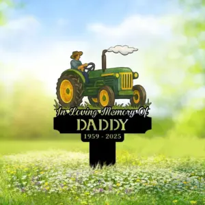 Personalized Farmer Tractor Memorial Sign Personalized Farmer Tractor Memorial Sign