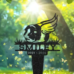 Personalized Angel Guinea Pig Memorial Stake