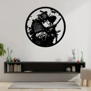 Personalized Samurai Geisha Metal Wall Sign