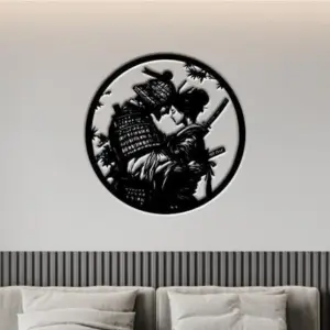 Personalized Samurai Geisha Metal Wall Sign