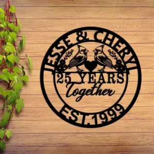 Personalized Cardinal Couple Custom Name Sign